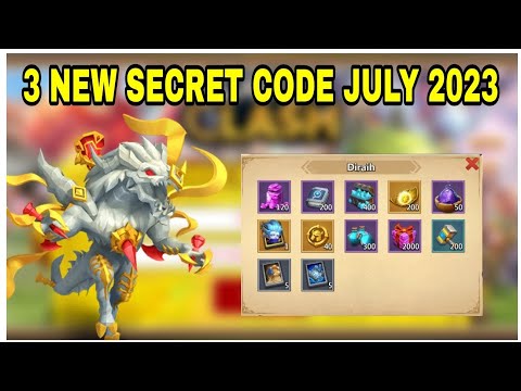 3 New Secret Code July 2023 Castle clash