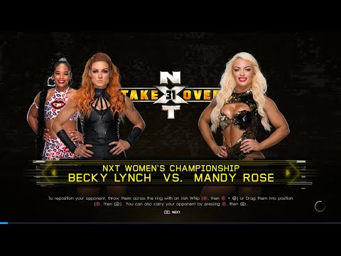 Becky Lynch VS Mandy Rose - One On One NXT Womens Championship Match - WWE 2K22 Gameplay