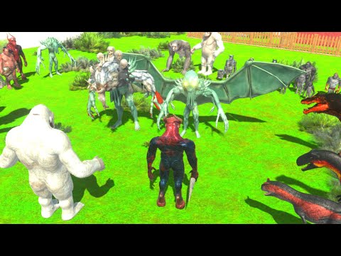 TOURNAMENT - Infernals vs Primates vs Fantasy vs Carnivore Dinosaurs Animal Revolt Battle Simulator