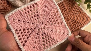 How to crochet easy square pattern for beginners
