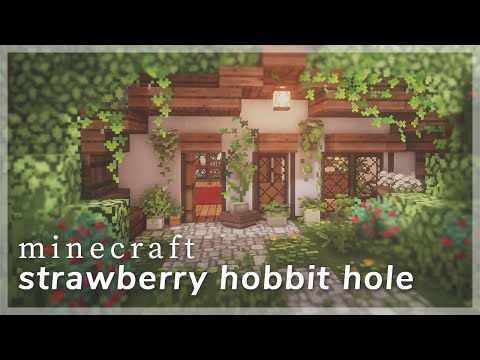 [Minecraft] Strawberry Hobbit Hole 🍓🍨 - Speedbuild | CIT Resource Packs