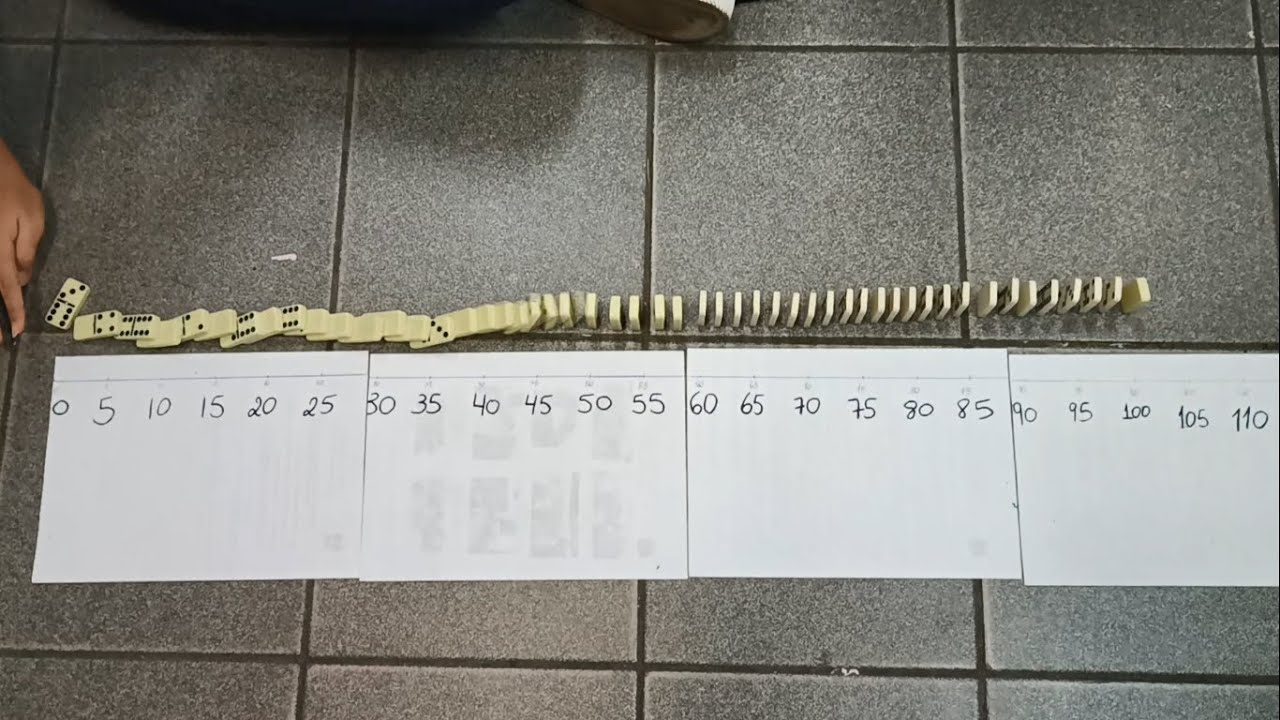 Dominó 1B - Experiência sobre Movimento Retilíneo Uniforme (MRU) #ciencia #experimental #professor