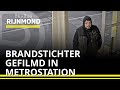 Brandstichter gefilmd in metrostation