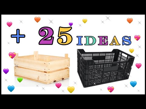 The best 25 ideas to reuse plastic box, wooden box or crates DIY
