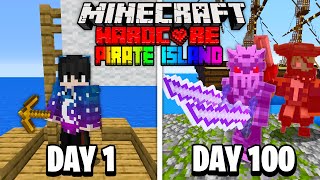 I Survived 100 Days on a PIRATE ISLAND in Hardcore Minecraft.. Here's What Happened..