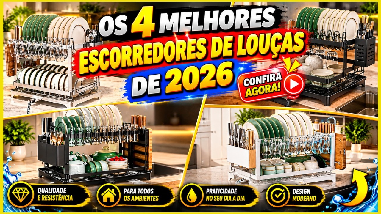 🍽️🔥 Os 4 Melhores Escorredores de Louças de 2026! Qual Vale a Pena?
