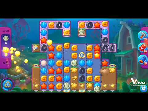 Fishdom. 8269 super hard level no boosters and diamonds - 17 moves