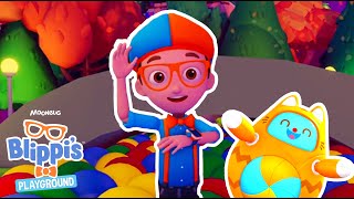 Blippi's Indoor Playground Song! | Blippi Roblox Educational Gaming Videos for Kids
