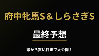 府中牝馬ステークス＆しらさぎステークス　最終予想　推奨買い目