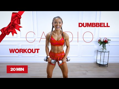 20 Minute SWEATY Dumbbell Cardio Workout - Full Body at Home