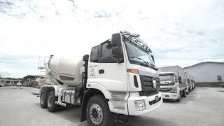 video of Foton Auman ETX 6x4 340rpm 8, 000L cement Mixer Truck agitating lorry