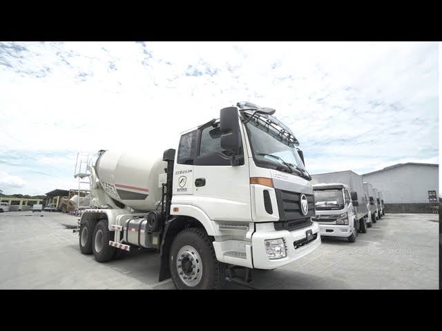 video of Foton Auman ETX 6x4 340rpm 8, 000L cement Mixer Truck agitating lorry