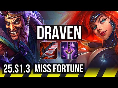 DRAVEN & Zilean vs MISS FORTUNE & Rell (ADC) | 13/0/3, Quadra, Legendary | KR Diamond | 25.S1.3