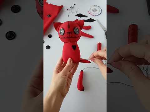 How To Attach Limbs To Stuffed Animals: Thread Jointing #shorts #handmade