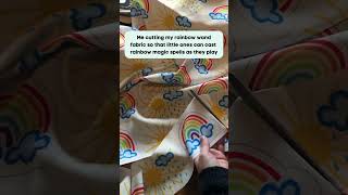 This is the fabric that I designed for my rainbow magic wands.
