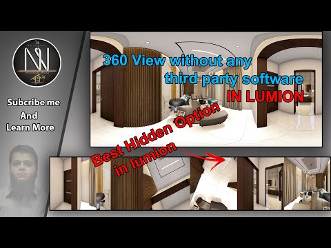 How to render 360 panoramic and 360 angle can view without any software