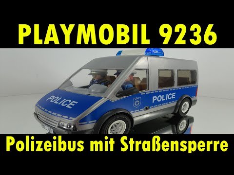 PLAYMOBIL 9236 POLIZEIBUS MIT STRAßENSPERRE