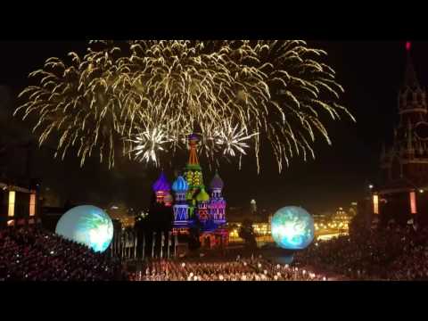 Spaskaya Tower International Military Tattoo(finale) "Farewell of Slavyanka" Red Square, Moscow 8/16
