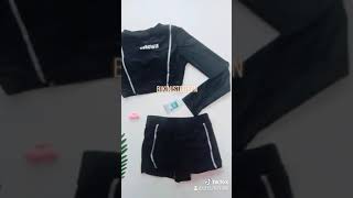 Đồ bơi tay dài croptop quần lưng cao đùi
