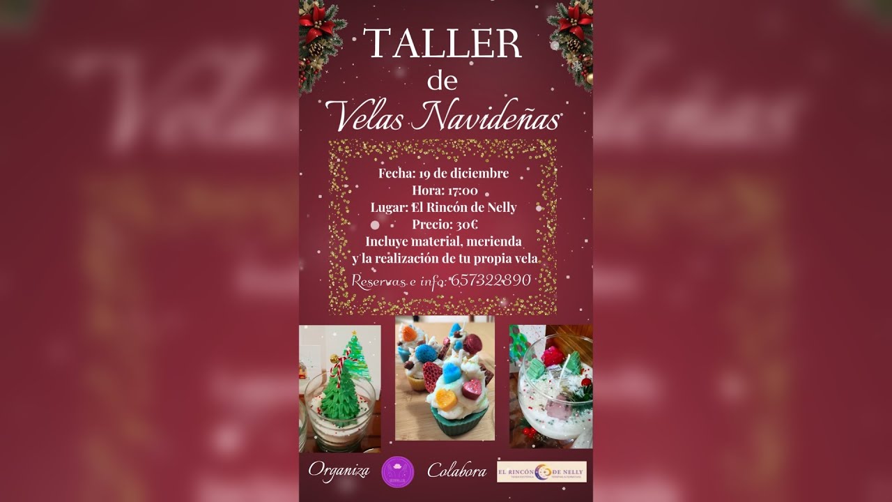 El 19 de diciembre se celebra el Taller de Velas Navideñas