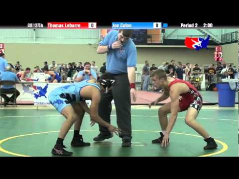 University Nat`ls FS  63 KG / 138.75 lbs: Thomas Lebarre vs. Joe Colon