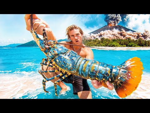 Solo Survival On A Deadly Volcano Island Catch n Cook