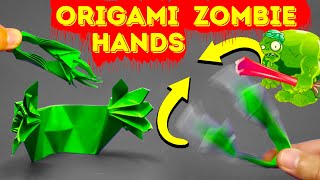 Halloween Origami ZOMBIE Hands (Yakomoga)