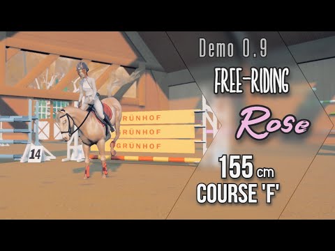 155cm Free-Riding Course 'F' on Rose : Realistic Jumping ON : Tales of Rein Ravine Demo v0.9