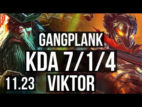 GP vs VIKTOR (TOP) (DEFEAT) | 7/1/4, 600+ games, Godlike | KR Master | 11.23