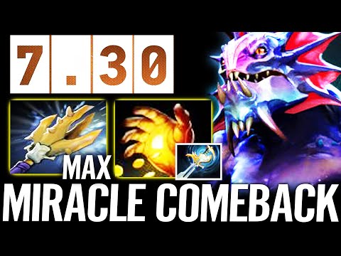 🔥 7.30 MIRACLE 1st Try - Slardar New Skill Update Midas Fast Farm Comeback Dota 2 Pro Offlane