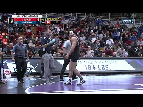Big Ten Rewind: 2017 Wrestling - 184 LBs - Nebraska's TJ Dudley vs. Old Dominion's Jake Dechow