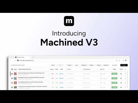 Machined - Introduction video thumbnail
