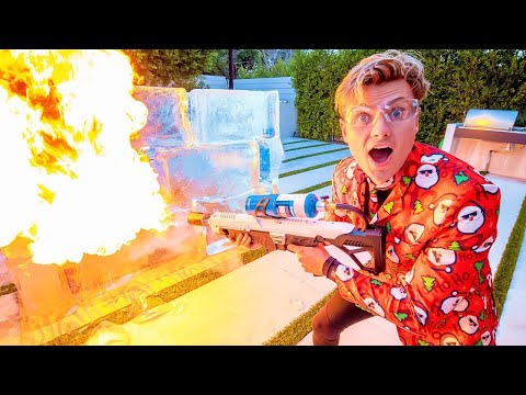 CAN FIRE MELT ICE?? (🔥vs❄️) Video