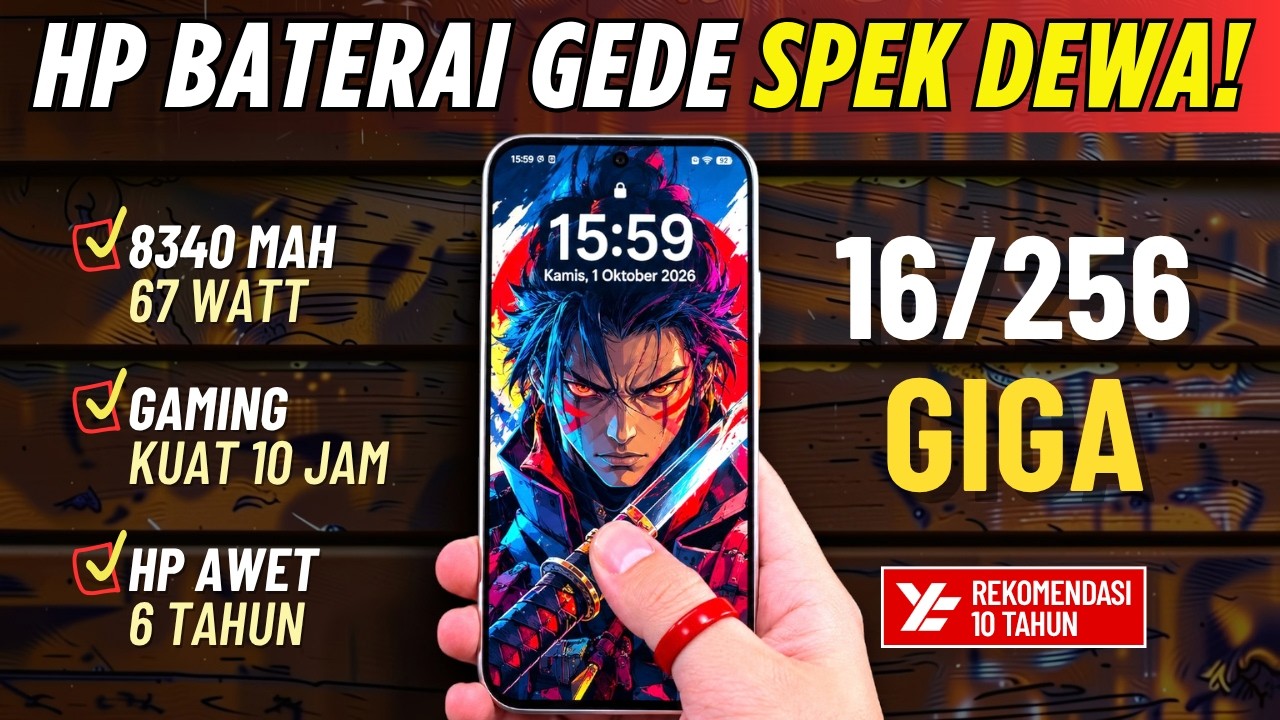 TOP 5 HP MURAH (BATERAI GEDE + SPEK DEWA) OKTOBER 2026