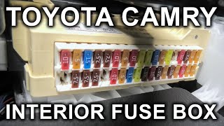 Toyota Camry (2018-2025): Interior Fuse Box Location.