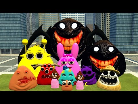 🏙️SPARTAN KICKING POU BOU FAMILY FROM BOU'S REVENGE Of POU and SPIDER POU in BIG CITY Garry's Mod!