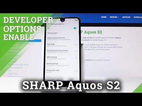 Developer Options in SHARP Aquos S2 - OEM Unlock & USB Debugging
