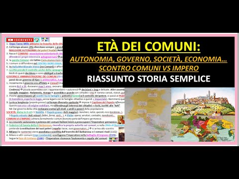 I COMUNI riassunto semplice e completo