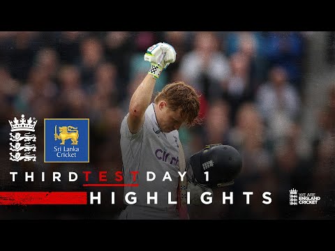 Pope 103* Leads England Charge! | Highlights - England v Sri Lanka Day 1 | Rothesay Test 2024