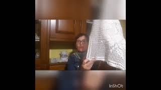 Tendine a fiori all' uncinetto filet