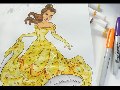 Printable Belle Coloring Pages