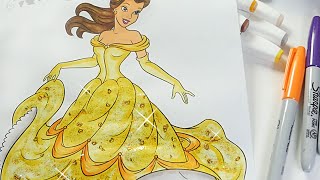 Disney Princess Belle coloring book beauty and the beast coloring pages
