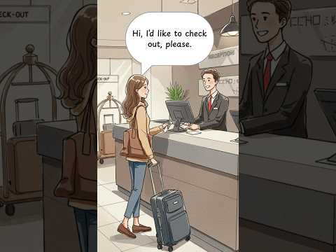 💼 Checking Out of a Hotel – English for Travelers  – Speak Confidently in English #learnenglish