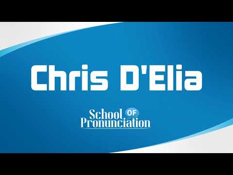 Learn How To Pronounce Chris D'Elia