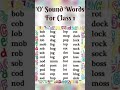O Sound Words For Class 1 Phonics Sounds Youtubeshorts Shortsvideo Viral Shorts Vowels