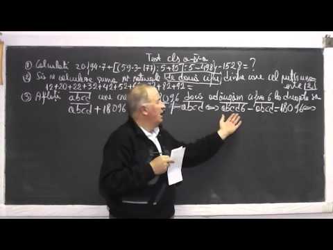 1/2 Lectia 909 Variante de teste pt. admitere in clasa 5 la Colegiul G. Moisil din Bucuresti Clasa 4