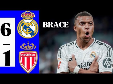 Real Madrid 6-1 Monaco Highlights | Mbappé DESTROYS Former Club! | UEFA Champions League 25/26