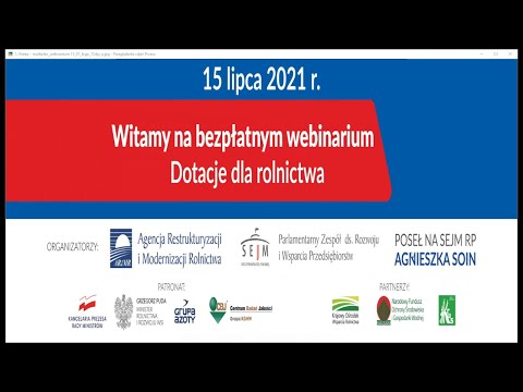 DOTACJE DLA ROLNICTWA - część 1  - 15 lipca 2021r.