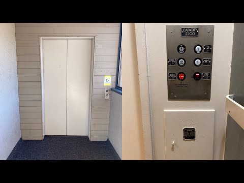 Epic Motor! Bizarre Unknown Hydraulic elevator @ Brunswick Plaza - Grass Valley, CA