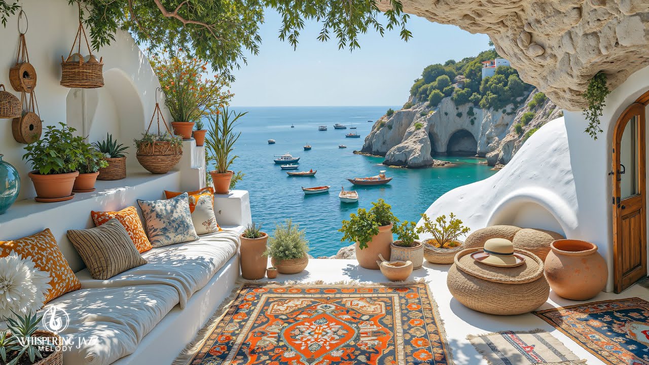 Summer Cabin Jazz | Soft Jazz Melodies In Summer Cabin With Natural Sea Sounds For Working, Relax...